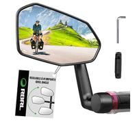 RBRL Rétroviseur Vélo, Pas Facile à Bloquer, Rétroviseur de vélo Extra Large, Rétroviseur de Vélo Incassable et Durable, Adapté au Vélo électrique （gauche）
