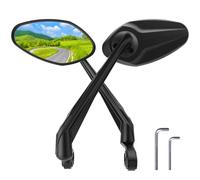 RBRL Rétroviseurs Vélo 360 ° Réglable HD Miroir en Verre Anti - éblouissement, Plus Large Champ de Vision Universels Hauts de Gamme Rétroviseur Trottinette Électrique, Retroviseur Velo（paire)
