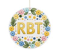 RBT Décoration de Noël à suspendre pour sapin de Noël - Souvenir commémoratif de technicien du comportement enregistré - 7,5 cm - Ornements ronds en céramique - Cadeaux de Noël