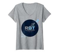 RBT Rend Possible Le progrès, Innovation technologique et motivante T-Shirt avec Col en V, Femme, Gris Chiné, L