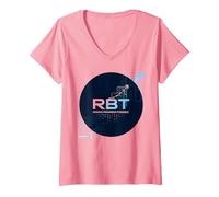 RBT Rend Possible Le progrès, Innovation technologique et motivante T-Shirt avec Col en V, Femme, Rose, L