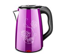 RBUDSPOLF Bouilloire Électrique Portable Isolation de Cruche-Brûlure Intégrée Bouilloire Électrique de 2,2 L, Corps de Double Pot, Trois Couches Rapides/Purple
