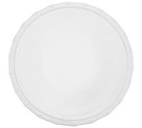 RBV Birkmann 443624 Assiette à gâteau, style vintage, en céramique, blanc, diamètre : 33 cm