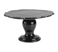 RBV Birkmann 443747 Avantgarde Plat à gâteau en céramique, noir brillant, diamètre 25,5 cm