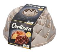 RBV Birkmann Moule à Gugelhupf 887039 Geo en aluminium coulé antiadhésif Ø 24 cm doré