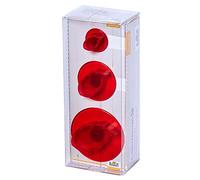 RBV Birkmann Fondant Cutter Ensemble de Feuilles 3 pcs 2-5.5 cm, Rouge