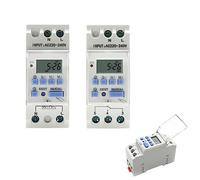 RBYRLDSTY 2 Fils hebdomadaire 7 Jours Programmable numérique temporisation Relais minuterie contrôle AC 220 V 230 V 12 V 24 V 48 V 16A 1 pièces(30a,1NO1NC 48V AC DC)