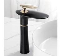 RBYRLDSTY Robinet Cascade de Salle de Bain Robinet de lavabo monotrou Robinet mélangeur d'eau Froide et Chaude Robinet mélangeur de lavabo de Salle de Bain en Laiton Robinet de lavabo(SLT182L-BG)