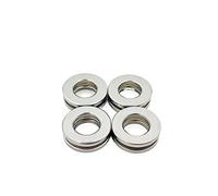 RBYRLDSTY Roulement à Billes à Gorge Profonde Micro bimétallique 4 pièces F6-12M 6x12x4,5 mm Roulement Plan Miniature Roulement à Billes axial