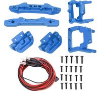 RC 1/18 Pare-chocs de remplacement en alliage d'aluminium avant de pièces de pare-chocs plaque arrière pour Traxxas Latrax Teton bleu