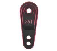 RC 25T Metal Servo Arm ARRM Morne Compatible avec 1 Sage de Robots à 10 échelles ajuste Divers Types de servo(Red)