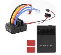RC 80A Brushed ESC Speed Controller, Waterproof and Dustproof Electronic Speed Control with Programming Card Set, for 1/8 and 1/10 RC Cars, 80A Continuous Current, 5V/3A BEC