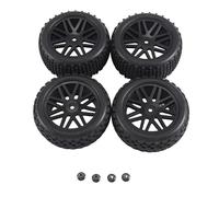 RC Accessoire De Pièce Compatible avec Wltoys 144001 144010 124007 124017 pour Tamiya pour HSP 1/10 1/12 1/14 RC Voiture Tout-Terrain pour Buggy 4 Pièces 85 Mm Pneu Roue Pneu