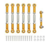 RC Accessoires Compatible avec Traxxas pour Slash 4X4 pour VXL 2WD pour Rustler 1/10 RC Car Upgrades Parts Tendeurs Métalliques Ensemble De Biellettes De Carrossage(Yellow)