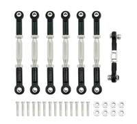 RC Accessoires Compatible avec Traxxas pour Slash 4X4 pour VXL 2WD pour Rustler 1/10 RC Car Upgrades Parts Tendeurs Métalliques Ensemble De Biellettes De Carrossage(Black)