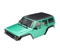 RC Accessoires Compatible avec TRX4-M pour Bronco pour Defender pour Cherokee Empattement Kit De Coque De Carrosserie Rigide avec Pare-Chocs Avant Arrière 1/18 RC Chenille