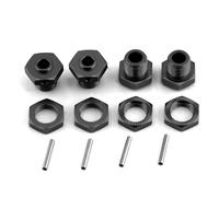 RC Accessoires Voitures Compatible avec Arrma 1/8 3S pour Typhon 1/10 pour Big pour Rock V3 RC Car Parts Accessories Kit Adaptateur De Moyeu Hexagonal De Roue en Métal 17 Mm avec Écrou(Black)