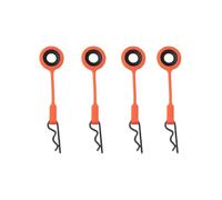 RC Accessoires Voitures Compatible avec Arrma pour Granite pour Kraton 6s 1/10 1/8 Pièces De Mise À Niveau De Voiture RC RC Car Clips De Carrosserie en Gel De Silice Colorés Retainer(Orange 55mm)