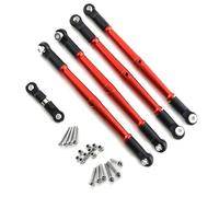 RC Accessoires Voitures Compatible avec ARRMA pour KRATON pour Outcast 6S Pièces De Mise À Niveau De Voitures RC 1/8 Ensemble De Tiges De Direction Avant Et Arrière À Maillons Métalliques(Red)