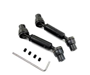RC Accessoires Voitures Compatible avec Henglong pour WPL Ural B36 B16 C14 C24 B24 pour MN D90 pour MN99S Pièces De Voiture De Camion RC 2 Pièces Arbre De Transmission Avant Arrière en Métal(Black)
