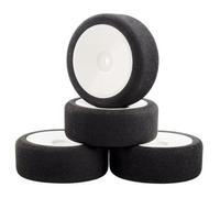 RC Accessoires Voitures Compatible avec HSP pour HPI 1/10 on-Road RC Car 12mm Hex RC pour Accessoires De Voitures De Course Lot De 4 Pièces pour Jantes De Pneus en Mousse De Course(White)
