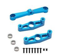 RC Accessoires Voitures Compatible avec Tamiya pour TT-02 1/10 Pièces Et Accessoires pour Mise À Niveau De Voiture Télécommandée, Ensemble De Direction en Métal avec Roulement(Blue)