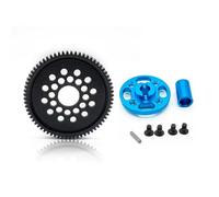 RC Accessoires Voitures Compatible avec Tamiya pour TT-02 1/10 RC Car Upgrade Parts Accessories Support D'engrenage Droit en Métal 68T Haute Vitesse Set 54500