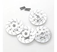 RC Accessoires Voitures Compatible avec Tamiya TT01 TT02 pour HPI pour HSP 94123 pour Sakura D4 1/10 RC sur Route Voiture Métal 12 Mm Roue Hexagonale Moyeu Adaptateur Disque De Frein(Silver)