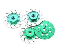 RC Accessoires Voitures Compatible avec Tamiya TT01 TT02 pour HPI pour HSP 94123 pour Sakura D4 1/10 RC sur Route Voiture Métal 12 Mm Roue Hexagonale Moyeu Adaptateur Disque De Frein(Green)