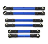 RC Accessoires Voitures Compatible avec Traxxas pour Hoss pour Slash pour Rustler Pièces De Rechange pour Voiture RC Biellettes De Direction Réglables (Avant Et Arrière)(Blue)