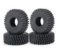 RC Accessoires Voitures Pour Axial Pour SCX24 Pour AXI00001 C10 1/24 Pour TRX4M Pour Defender Pour Bronco 1/18 Jantes Métal Beadlock Pneus Caoutchouc 64mm Ensemble D'accessoires RC
