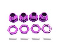 RC Accessoires Voitures pour HPI pour HSP pour Losi pour Axial pour Kyosho pour Tamiya 81011 1/8 RC Modèle De Voiture M17 17mm Roue en Aluminium Moyeux Hexagonaux Adaptateur Écrou Broche(Purple)