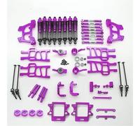 RC Accessoires Voitures Pour HSP 1:10 94111 94108 94110 Ensemble Complet Pièces Mise Niveau RC Car Pour Monster Amortisseur Lien Suspension Coupelle Direction Roulement D'arbre Transmission(Purple)