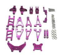 RC Accessoires Voitures Pour MJX 14303 14301 14302 1/14 4WD Biellettes Direction Métal Bras Oscillants Ensemble Pièces Voiture Télécommandées Accessoires Mises Niveau Remplacements Utilisation(Purple)