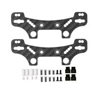 RC Accessoires Voitures pour Tamiya pour TT02 TT-02D TT-02R TT-02T Support D'amortisseur Avant/arrière en Aluminium Et Carbone 54947 Accessoires De Remplacement pour Voitures Radiocommandées(Black)