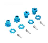 RC Accessoires Voitures Pour Traxxas Pour E-Revo Pour Revo 3.3 Pour E-Maxx Pour Summit 4X4 1/10 4 Écrous Hexagonaux Moyeu Roue Cannelés Aluminium 17 Mm Monster Truck RC(SKY BLUE)
