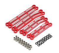 RC Accessoires Voitures pour Traxxas pour TRX4M pour Bronco pour Defender 1/18 RC Pièces Mise À Niveau Modèle Voiture sur Chenilles Kit De Biellette De Liaison en Métal Modification Renforcée(Red)