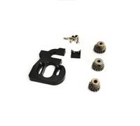 RC Accessoires Voitures pour Wltoys 144010 124017 124016 Support De Moteur Réglable pour Voiture Rc avec Ensemble De Pignons 15T 17T 19T Pièces De Rechange De Mise À Niveau(Black)