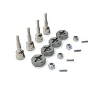 RC Accessoires Voitures pour WLtoys A949 A959 A969 A979 K929 1/18 Coupelles D'essieu Avant Et Arrière en Métal Adaptateur 12 Mm Pièces Accessoires Voiture RC Mises À Niveau Remplacement(Gray)