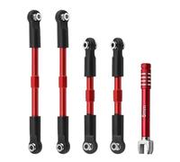 RC Améliorations Modèles pour Arrma pour Gorgon 4x2 pour Vorteks 2wd Fury Mega 550 1/10 Tremblement Terre Tendeurs Métalliques Maillons Cambrure Ensemble d'orteil Pièces Liaison(Red)