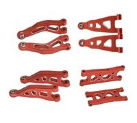 RC Améliorations Modèles pour Arrma pour Mojave pour Grom 1/14 Alliage D'aluminium Ensemble Bras Oscillants Pièces Améliorées Voiture RC Remplacer Le Modèle Réparation Modifié(Red)