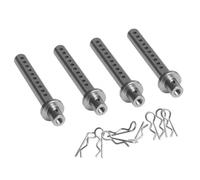 RC Améliorations Modèles pour Axial pour SCX10 90046 90047 D90 TF2 pour Tamiya CC01 1/10 4 Pièces Support Poteaux Carrosserie Alliage D'aluminium avec Pince R Voiture RC sur Chenilles
