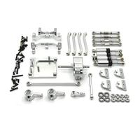 RC Améliorations Modèles Pour MN99S 1/12 Kit Support Moteur Biellette Direction Traction Amortisseur Hydraulique Boîte Vitesses Pièces Rechange Pour Voiture RC(Silver)