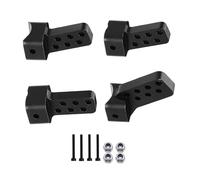 RC Améliorations Modèles pour SCX10 AR45 AR45P III pour Gladiator pour Wrangler pour Bronco 1/10 Aluminium CNC Essieu Arrière Lien Riser 4 Angles RC Chenille Mise Niveau(Black)