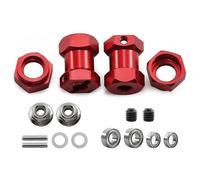 RC Améliorations Modèles Pour Tamiya Pour DT02 DT03 WR-02 Frog Adaptateur Moyeu Hexagonal Roue Métal 12 Mm Références 58354 58346 Avec Roulements Pièces RC(Red)