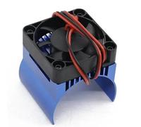 RC Améliorations Modèles Pour Traxxas Pour Arrma Pour E-Maxx Pour E-Revo Pour Summit Pour Kraton Pour Talion Pour Typhon 1/10 1/8 Ventilateur Refroidissement Dissipateur Thermique RC(Blue)