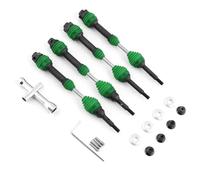 RC Améliorations Modèles pour Traxxas pour Slash pour Rustler pour Hoss pour Stampede pour VXL 4X4 1/10 Arbre Transmission Avant Arrière en Acier CVD RC(Green,1set)