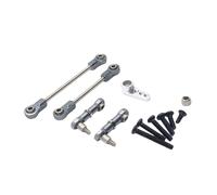 RC Améliorations Modèles pour Wltoys Tige Direction Métal Liaisons Servo Pièces Rechange Accessoires Mise À Niveau pour Voiture Loisir Remplacement Modifié Remplacer(Gray)