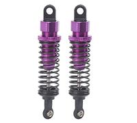 RC Amortisseur 2 Pièces 72mm RC en Aluminium Amortisseur Amortisseur Réglable Assemblé Ressort Amortisseur Adapté pour TRAXXAS Slash 2WD Voiture RC(Purple) Hobbies Accessoires De Voitures Miniatures