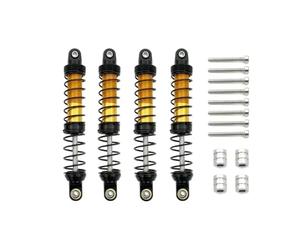 Rc Amortisseur SpéCial Pour Mn 999 Pour Defender D90 1/10 4 Pièces Amortisseurs Métal Amortisseurs Huile Télécommande Voiture Mise Niveau(Black)